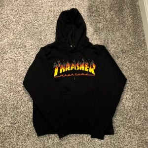 Thrasher Black Hoodie Size Small